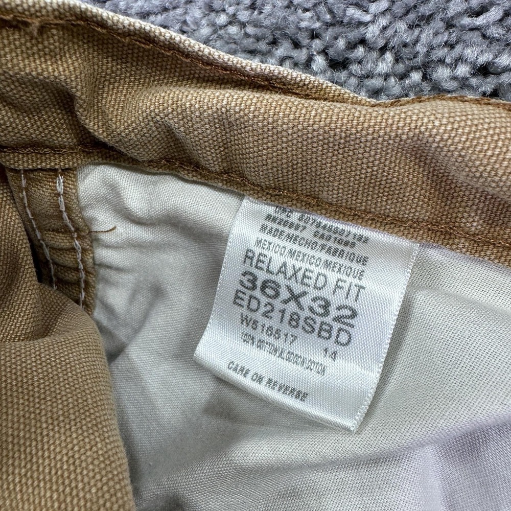 Dickies Carpenter Pants Mens 36x32 Brown Relaxed Canvas Workwear Pockets Outdoor - Picture 7 of 9